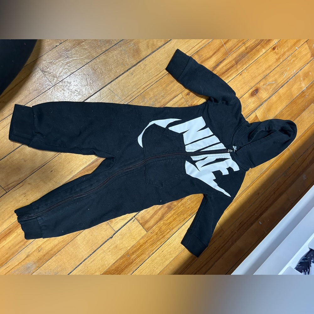 Nike Black and White Kids Hooded One Piece